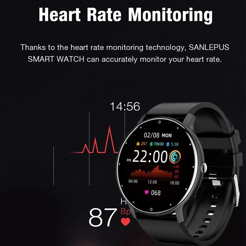 2026 Waterproof Smartwatch for Men and Women with Heart Rate Monitor, Fitness Tracking, and Compatibility for Android and iOS
