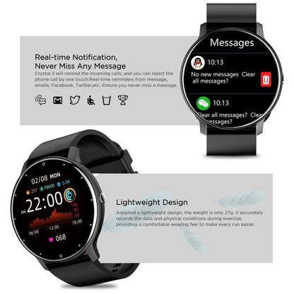 2026 Waterproof Smartwatch for Men and Women with Heart Rate Monitor, Fitness Tracking, and Compatibility for Android and iOS