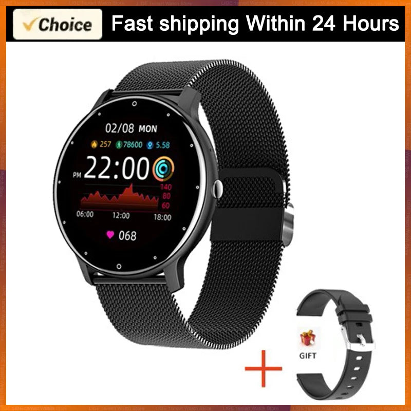 2026 Waterproof Smartwatch for Men and Women with Heart Rate Monitor, Fitness Tracking, and Compatibility for Android and iOS