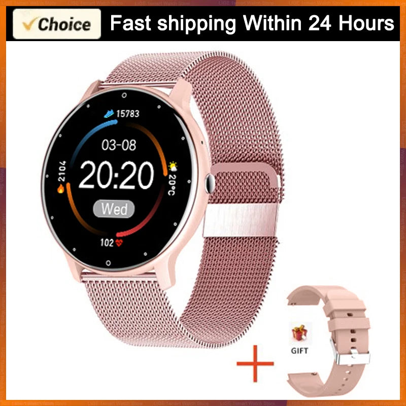 2026 Waterproof Smartwatch for Men and Women with Heart Rate Monitor, Fitness Tracking, and Compatibility for Android and iOS