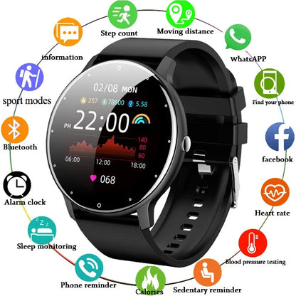 2026 Waterproof Smartwatch for Men and Women with Heart Rate Monitor, Fitness Tracking, and Compatibility for Android and iOS